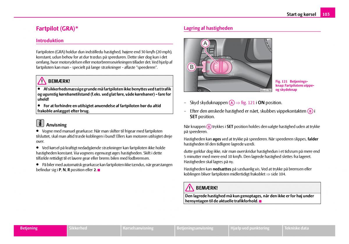 Skoda Superb I 1 Bilens instruktionsbog / page 104