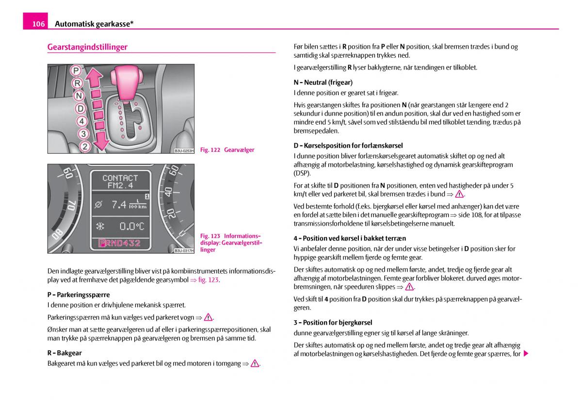 Skoda Superb I 1 Bilens instruktionsbog / page 107