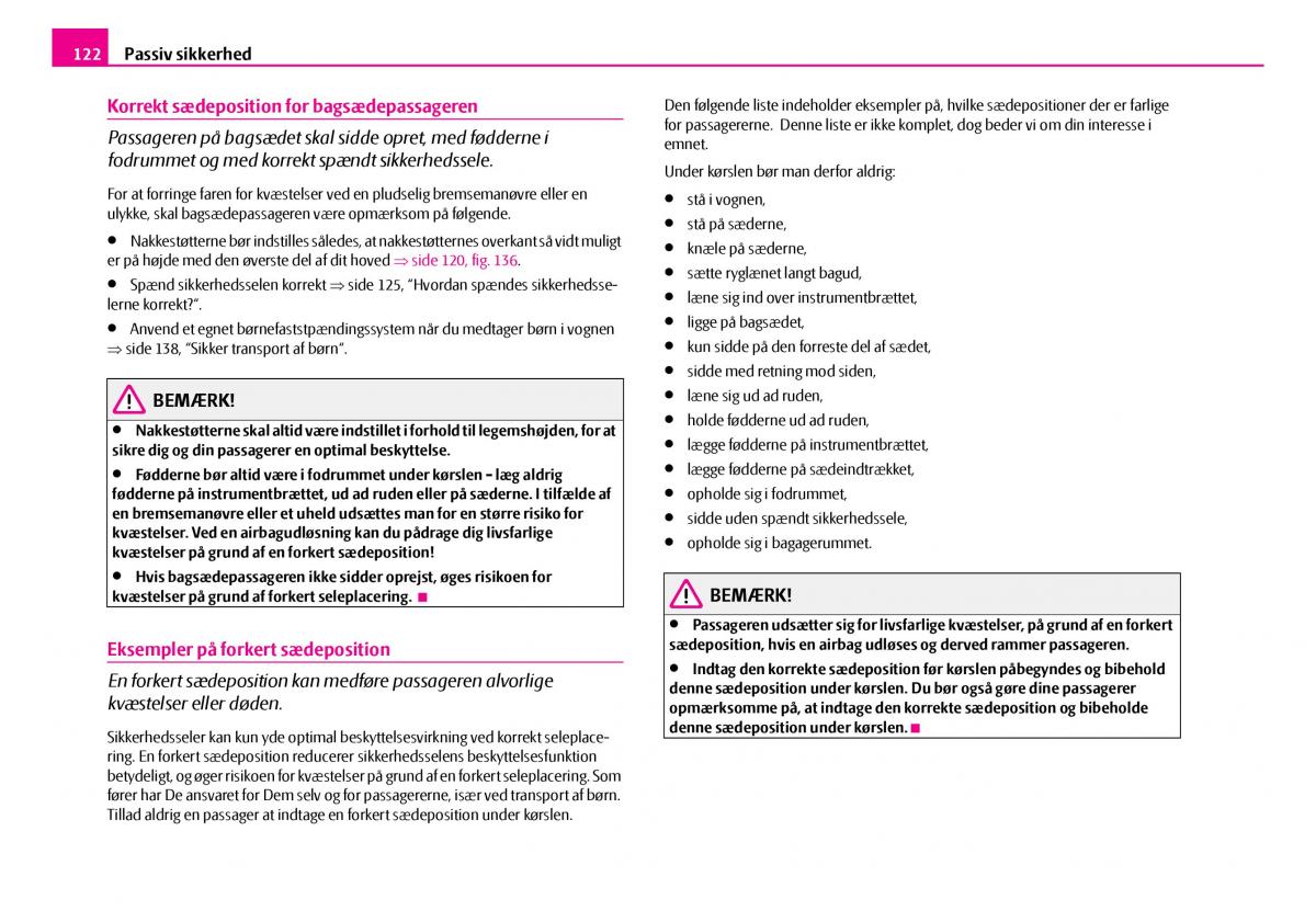 Skoda Superb I 1 Bilens instruktionsbog / page 123