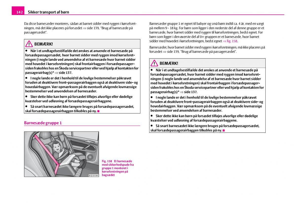 Skoda Superb I 1 Bilens instruktionsbog / page 143