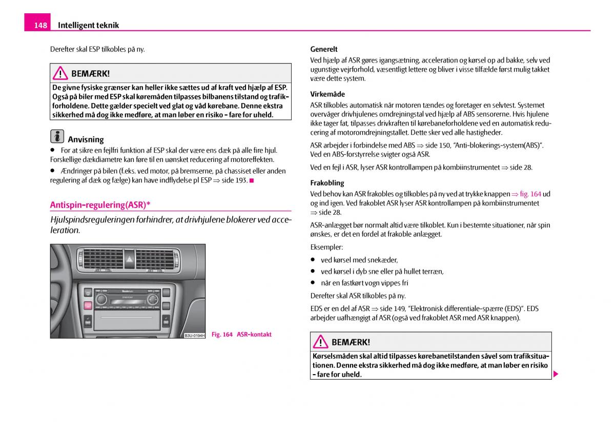 Skoda Superb I 1 Bilens instruktionsbog / page 149