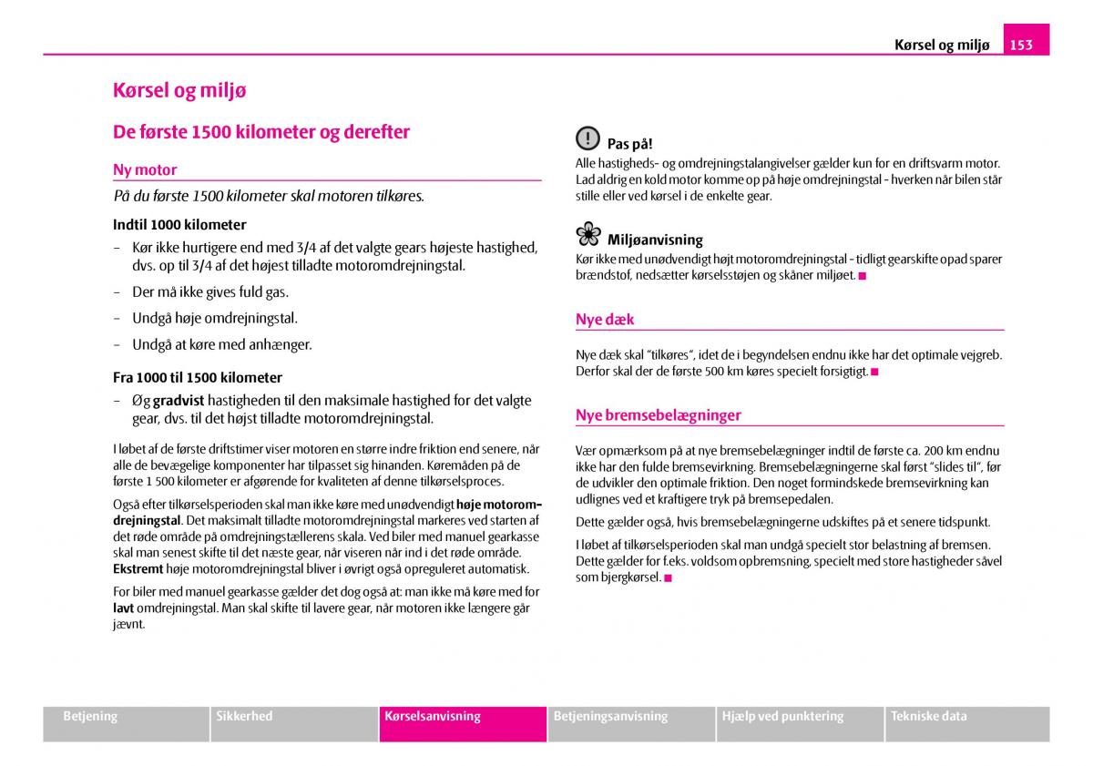 Skoda Superb I 1 Bilens instruktionsbog / page 154