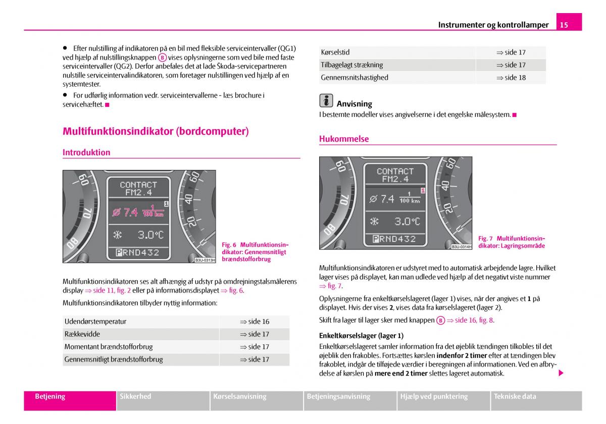 Skoda Superb I 1 Bilens instruktionsbog / page 16