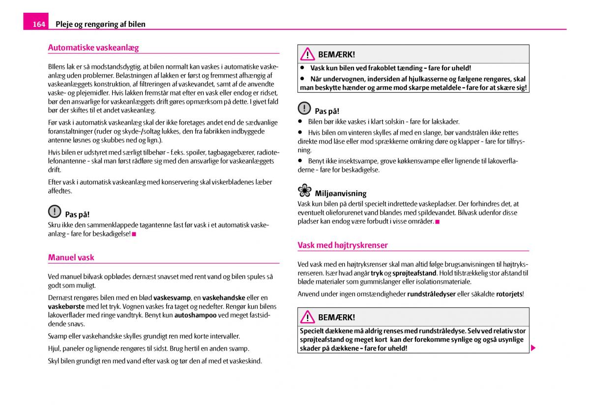 Skoda Superb I 1 Bilens instruktionsbog / page 165