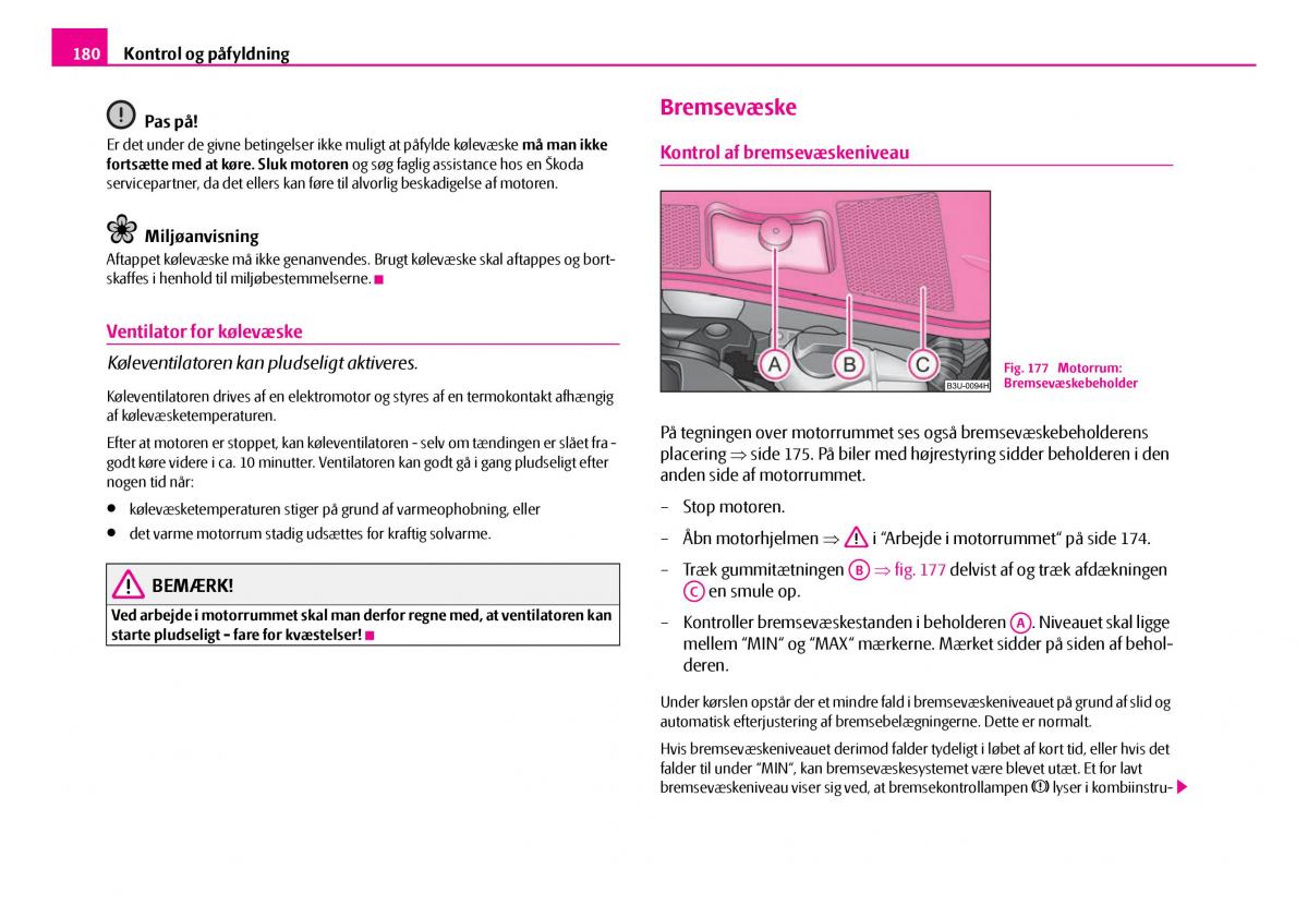 Skoda Superb I 1 Bilens instruktionsbog / page 181