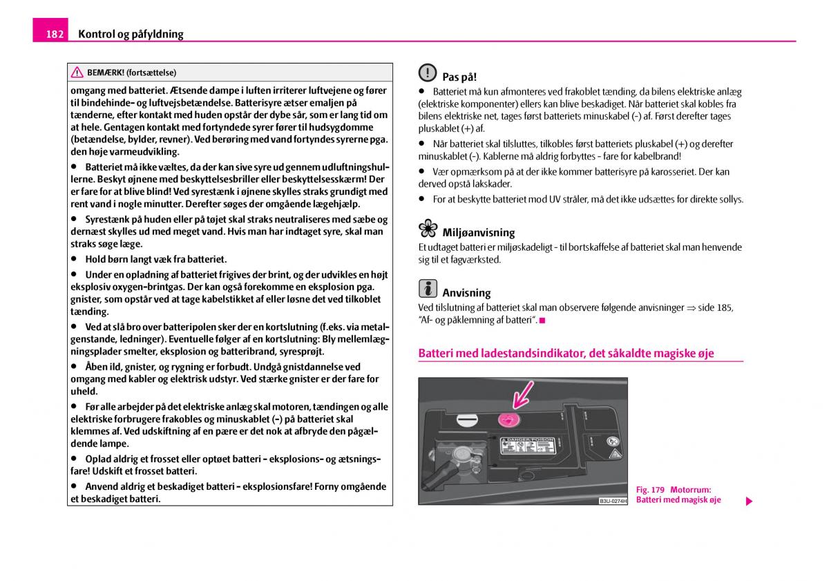 Skoda Superb I 1 Bilens instruktionsbog / page 183