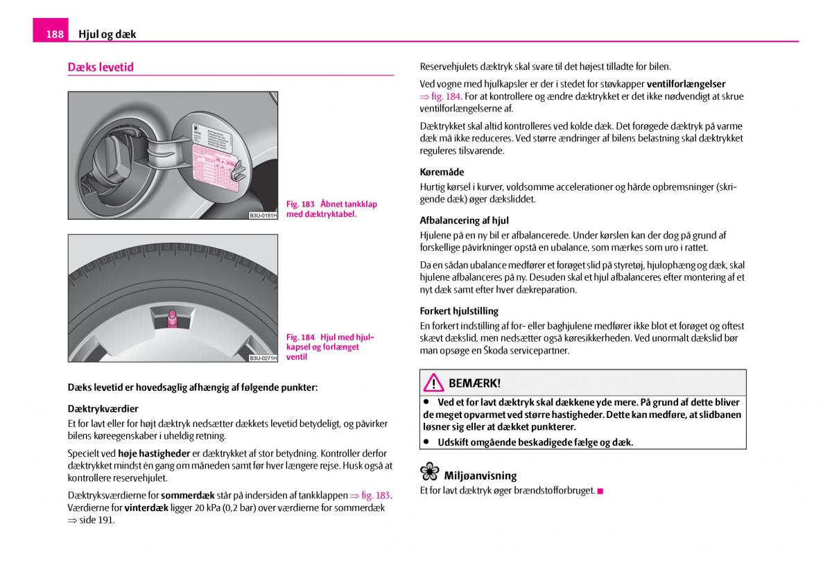 Skoda Superb I 1 Bilens instruktionsbog / page 189