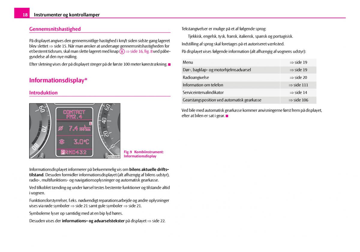 Skoda Superb I 1 Bilens instruktionsbog / page 19