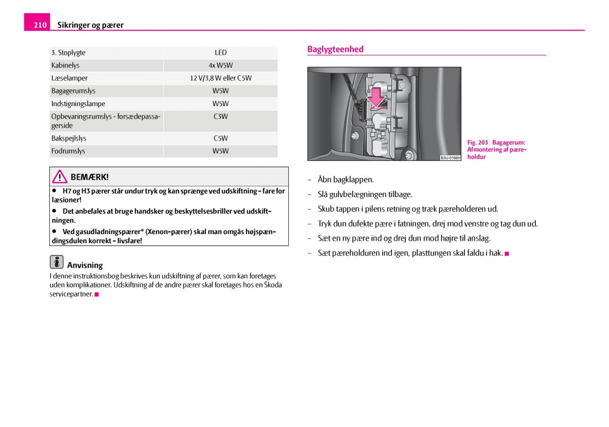 Skoda Superb I 1 Bilens instruktionsbog / page 211