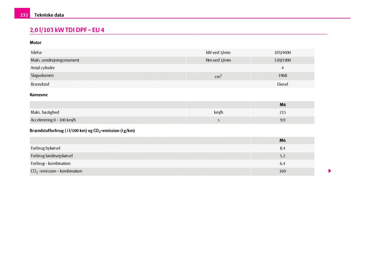 Skoda Superb I 1 Bilens instruktionsbog / page 233