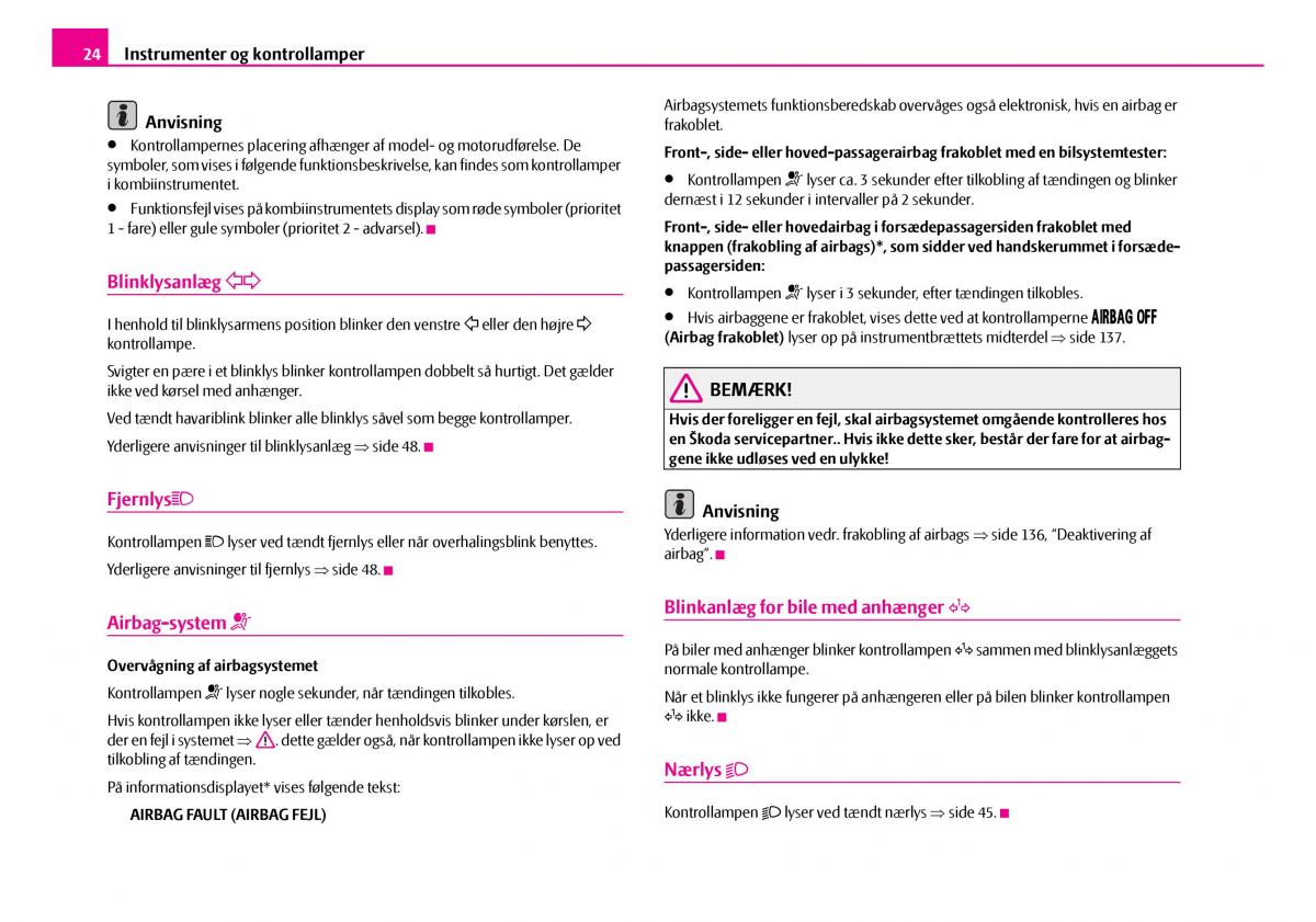 Skoda Superb I 1 Bilens instruktionsbog / page 25