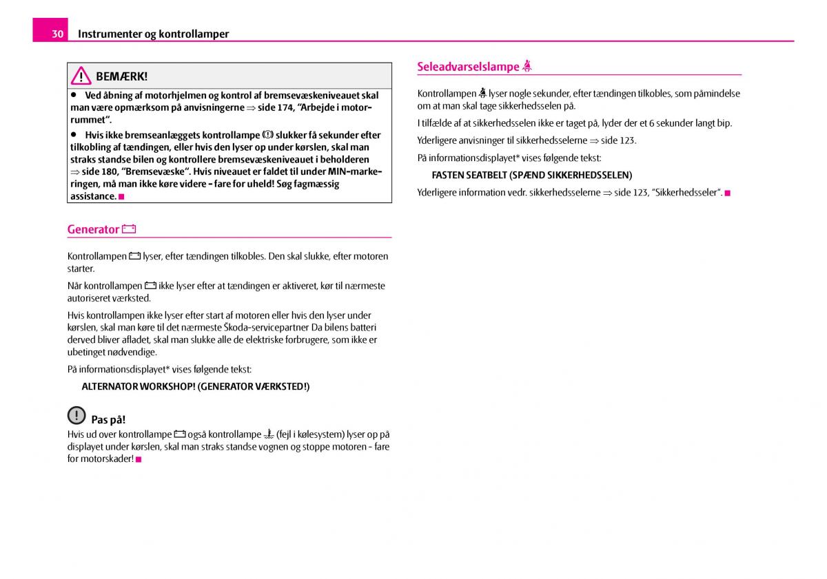 Skoda Superb I 1 Bilens instruktionsbog / page 31