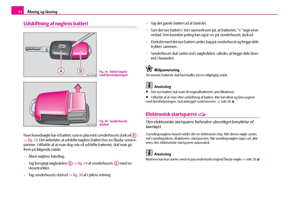 Skoda Superb I 1 Bilens instruktionsbog / page 33