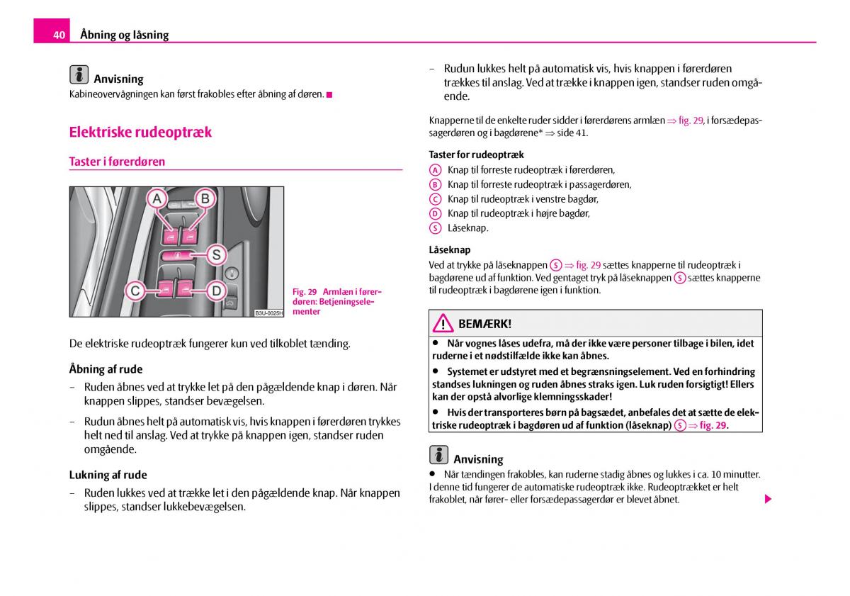 Skoda Superb I 1 Bilens instruktionsbog / page 41