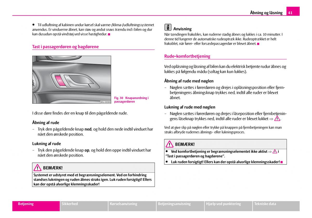 Skoda Superb I 1 Bilens instruktionsbog / page 42