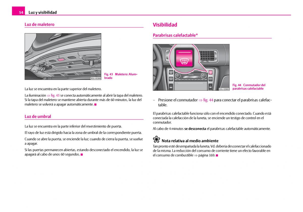 Skoda Superb I 1 manual del propietario / page 55