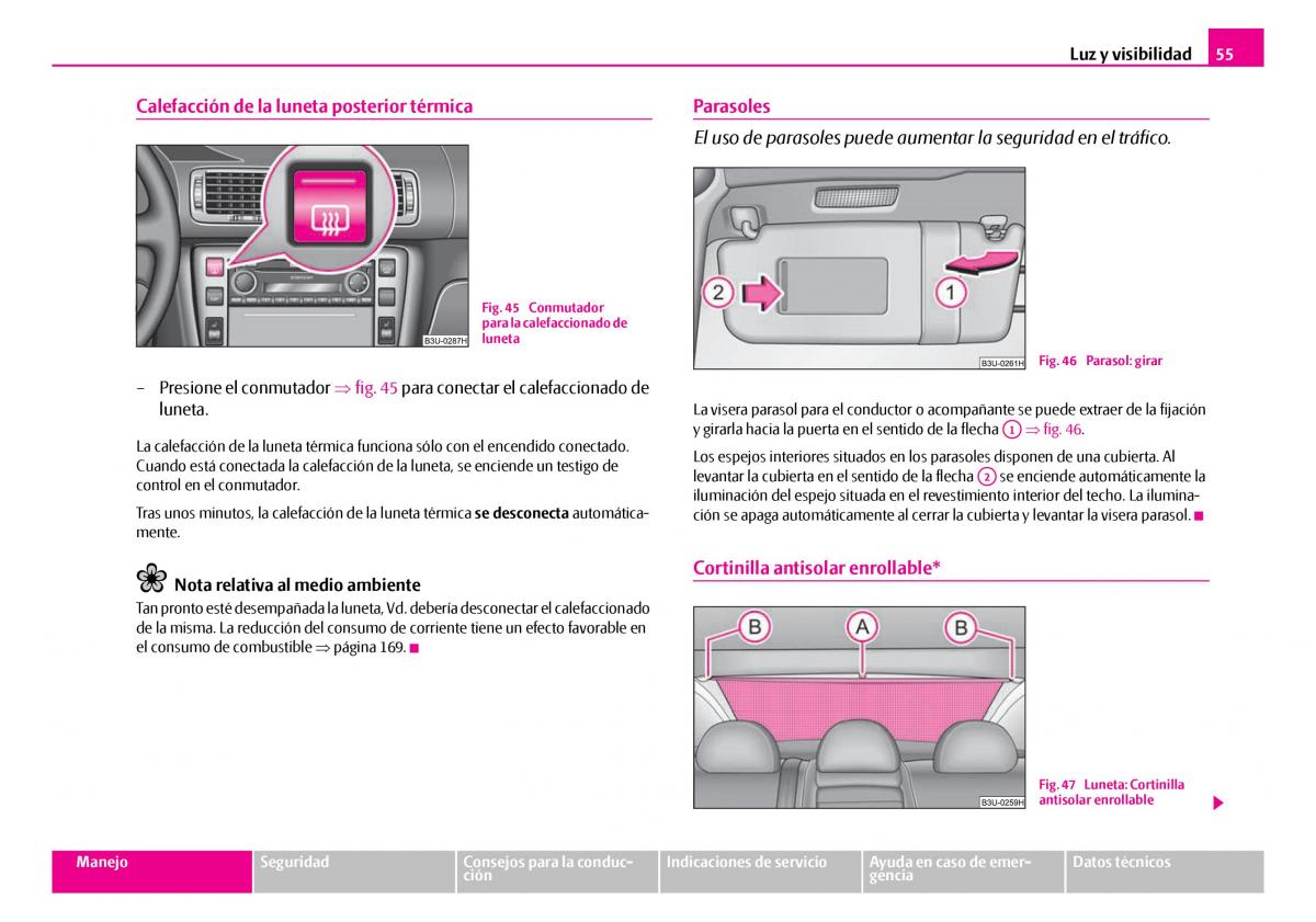 Skoda Superb I 1 manual del propietario / page 56