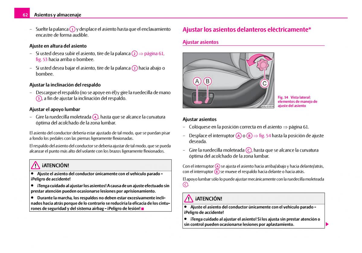 Skoda Superb I 1 manual del propietario / page 63