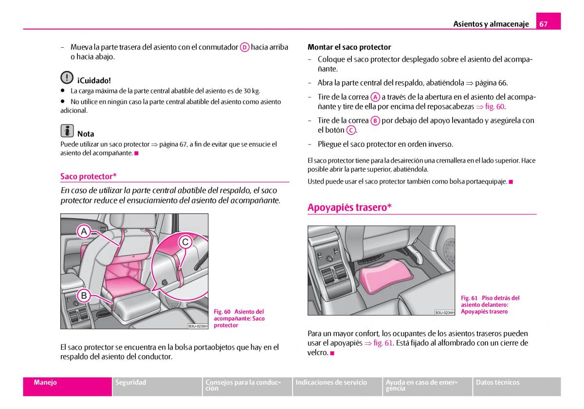 Skoda Superb I 1 manual del propietario / page 68