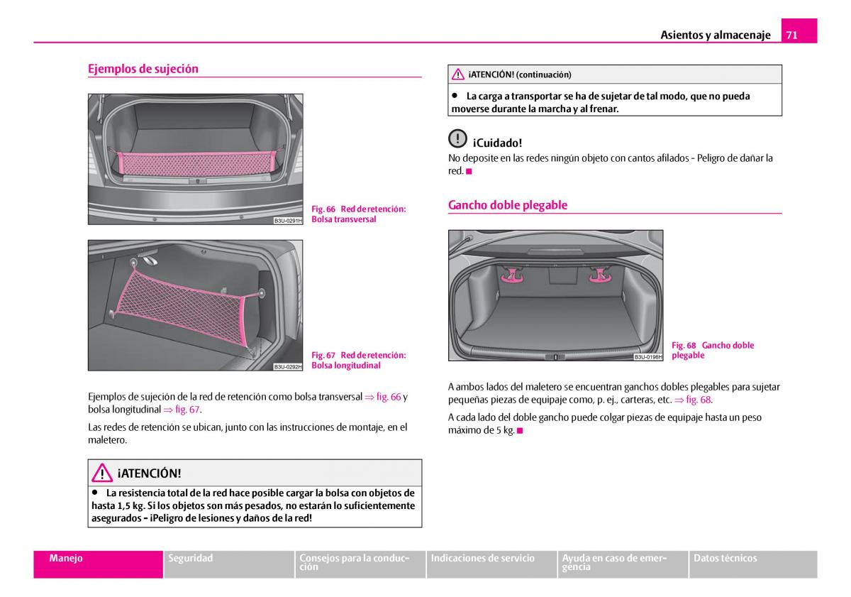 Skoda Superb I 1 manual del propietario / page 72