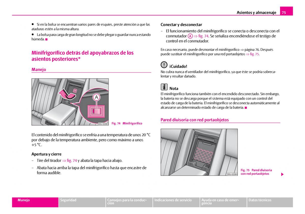 Skoda Superb I 1 manual del propietario / page 76