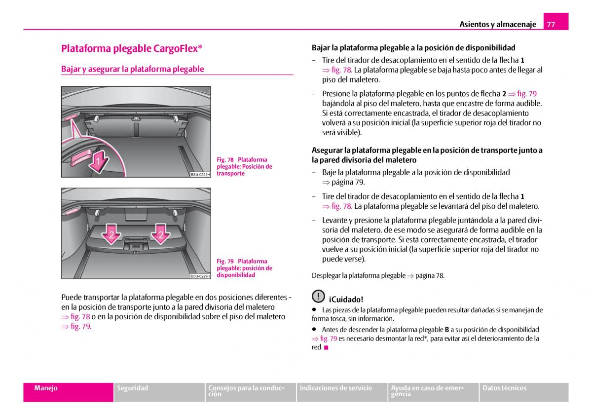 Skoda Superb I 1 manual del propietario / page 78