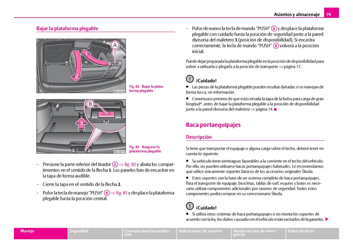 Skoda Superb I 1 manual del propietario / page 80