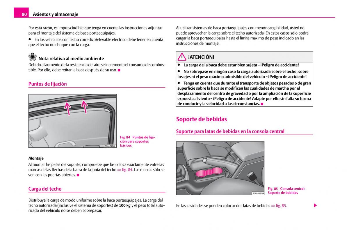 Skoda Superb I 1 manual del propietario / page 81