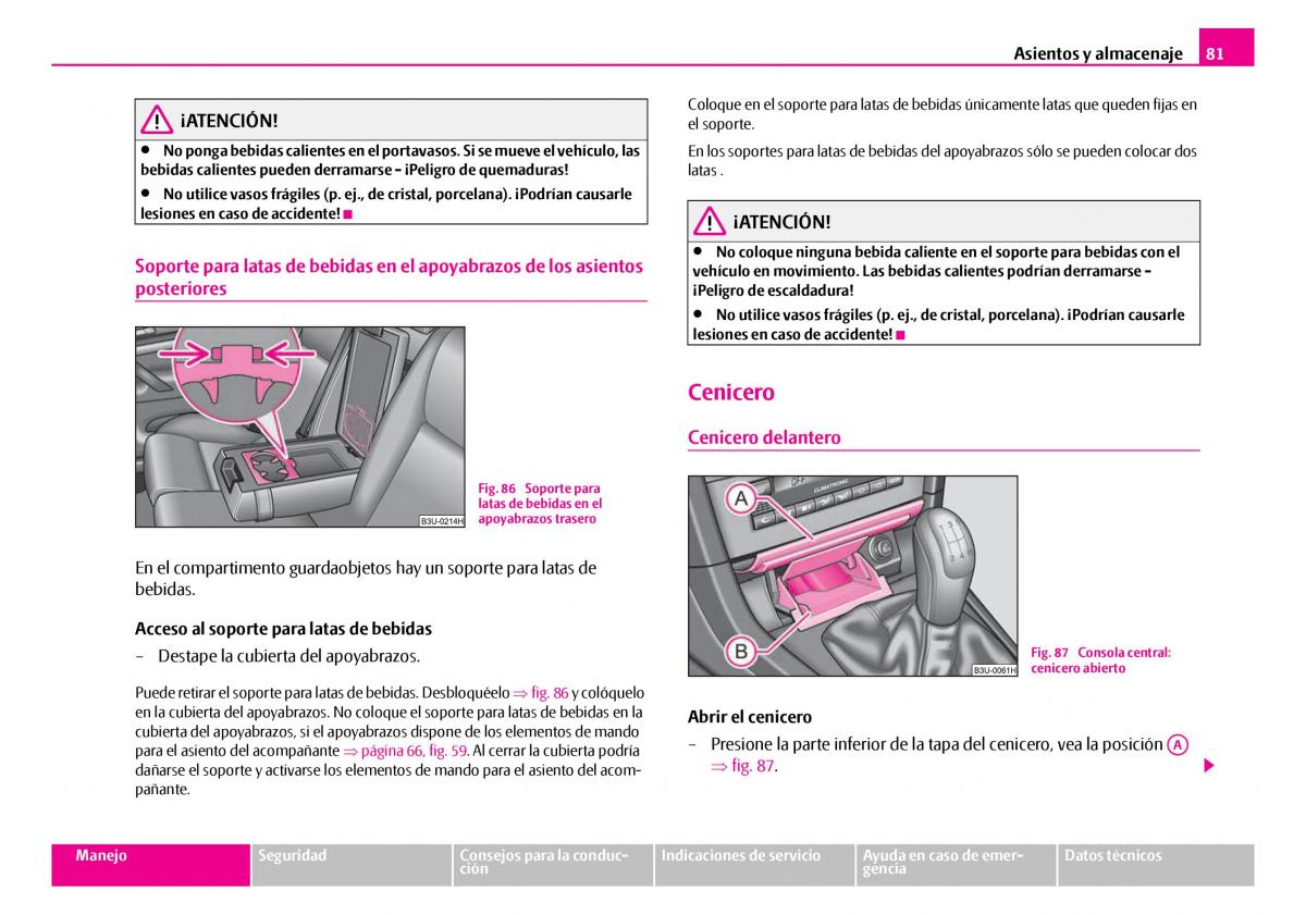 Skoda Superb I 1 manual del propietario / page 82