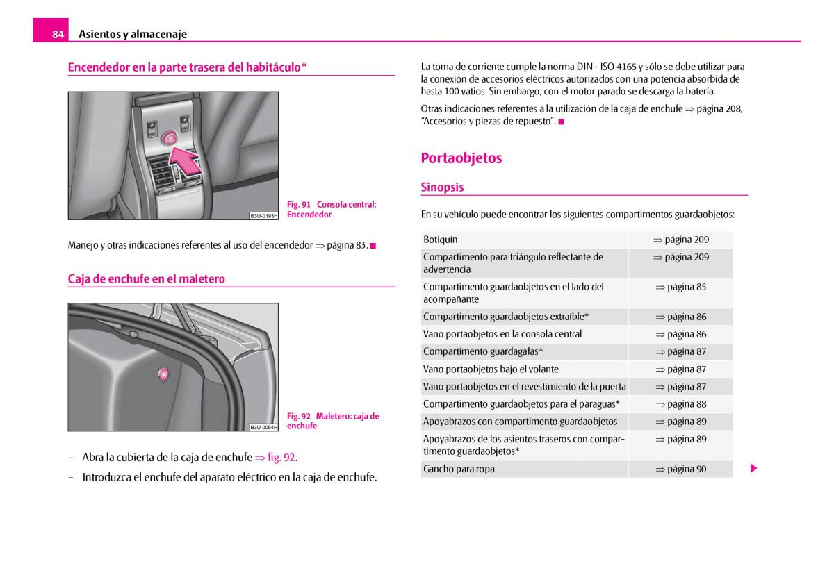 Skoda Superb I 1 manual del propietario / page 85