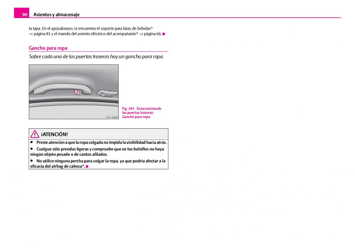 Skoda Superb I 1 manual del propietario / page 91