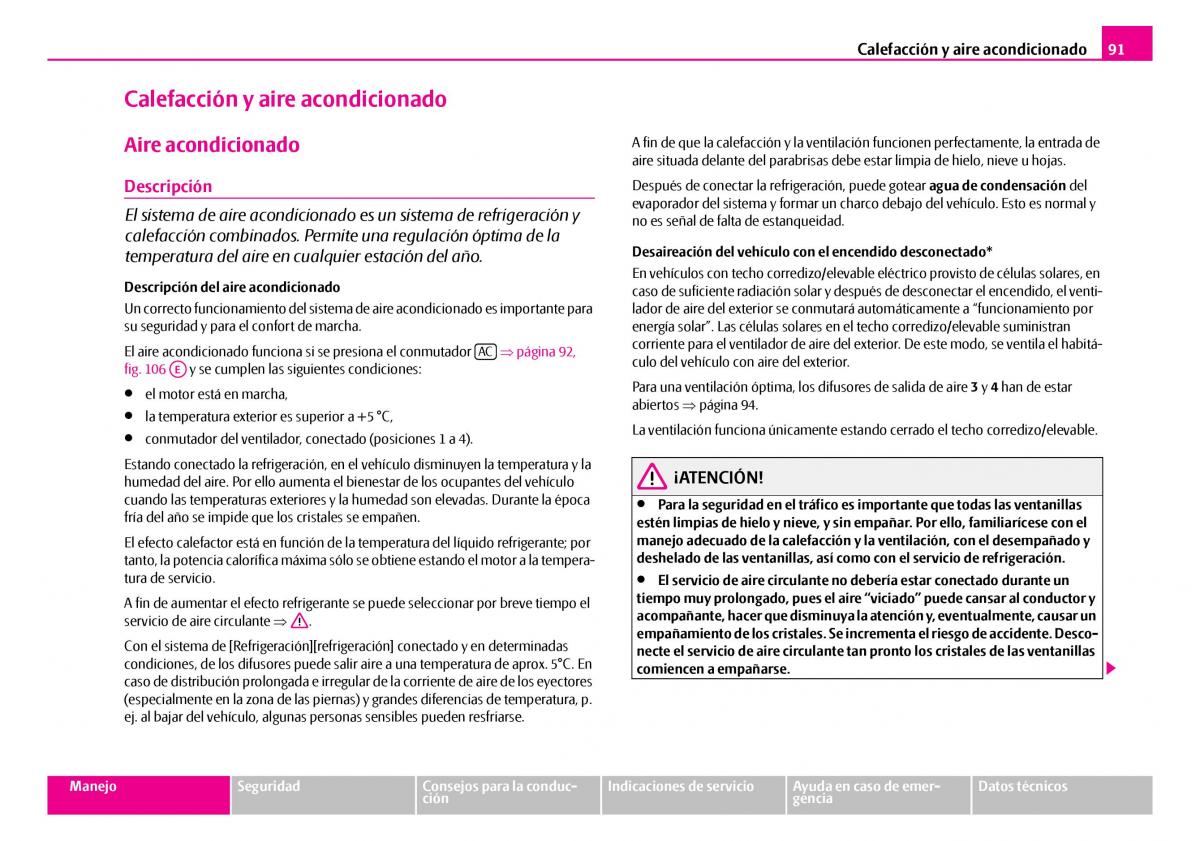 Skoda Superb I 1 manual del propietario / page 92