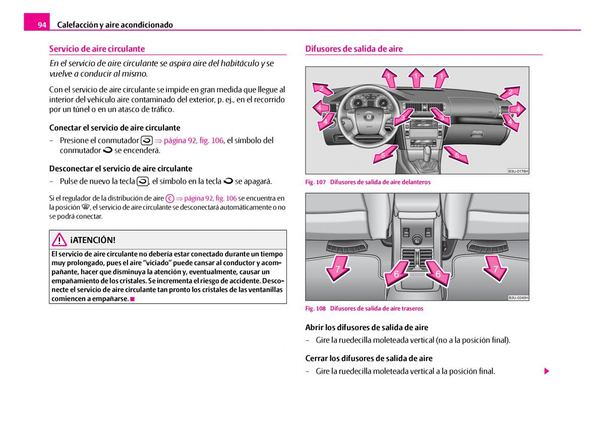 Skoda Superb I 1 manual del propietario / page 95