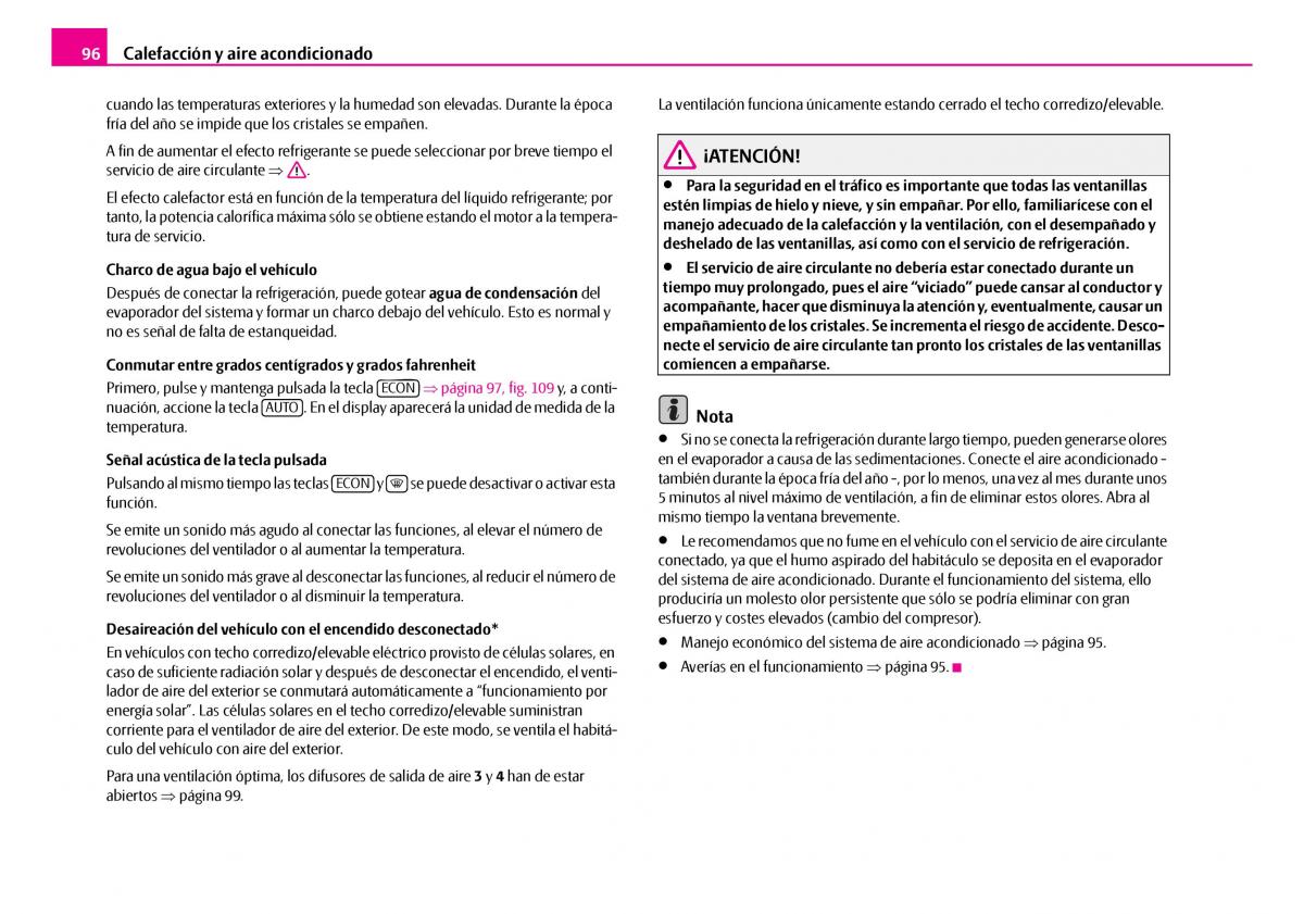 Skoda Superb I 1 manual del propietario / page 97