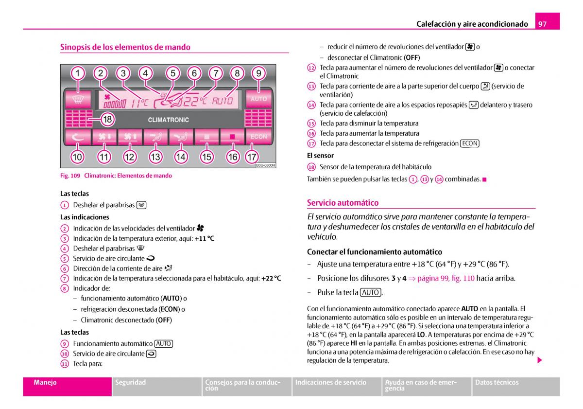 Skoda Superb I 1 manual del propietario / page 98