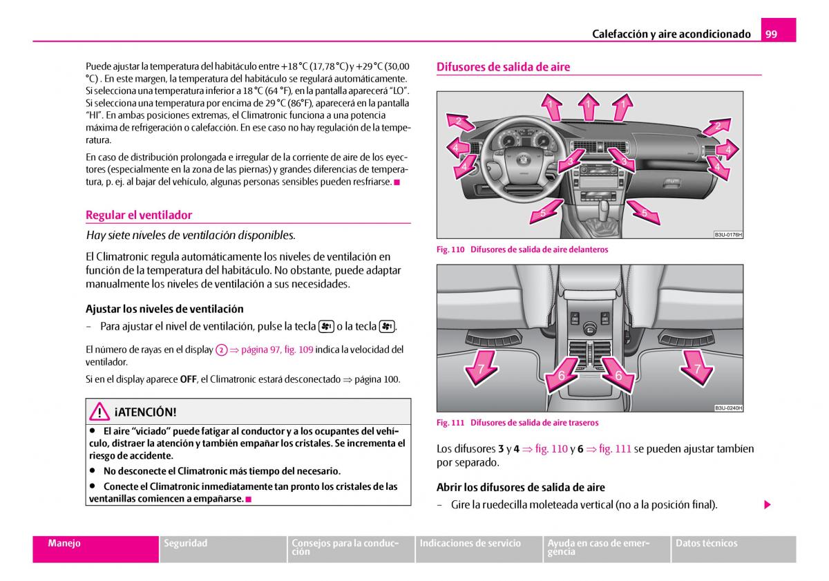 Skoda Superb I 1 manual del propietario / page 100