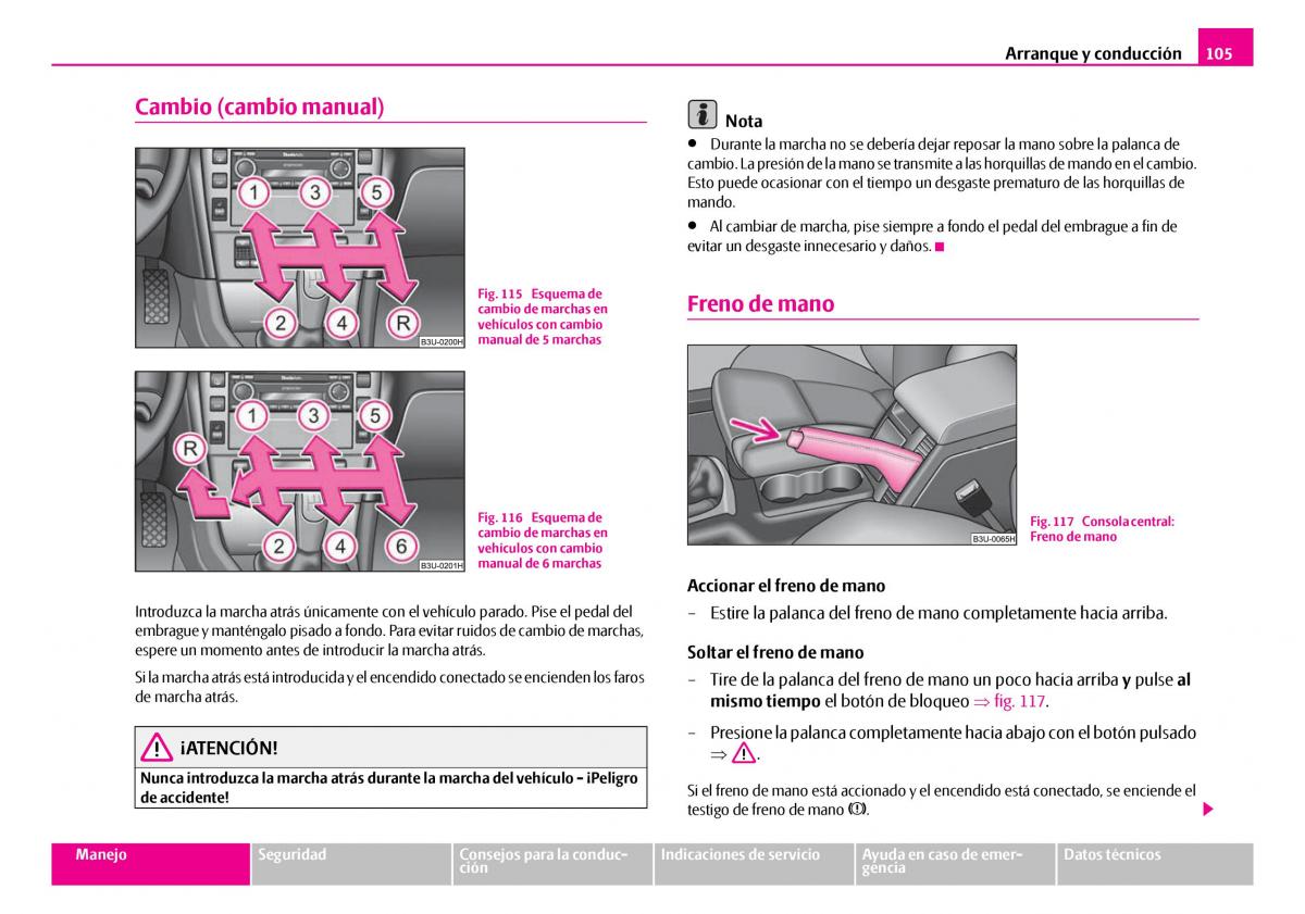 Skoda Superb I 1 manual del propietario / page 106