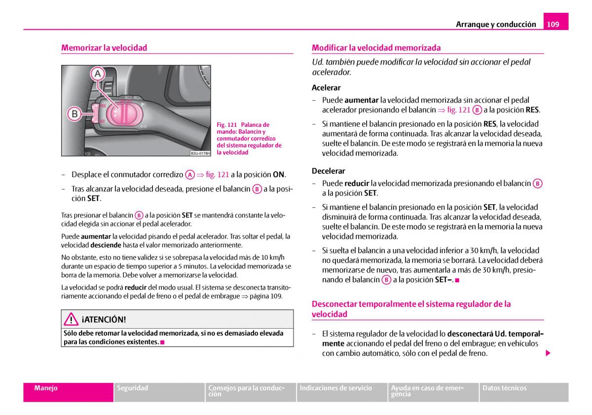 Skoda Superb I 1 manual del propietario / page 110