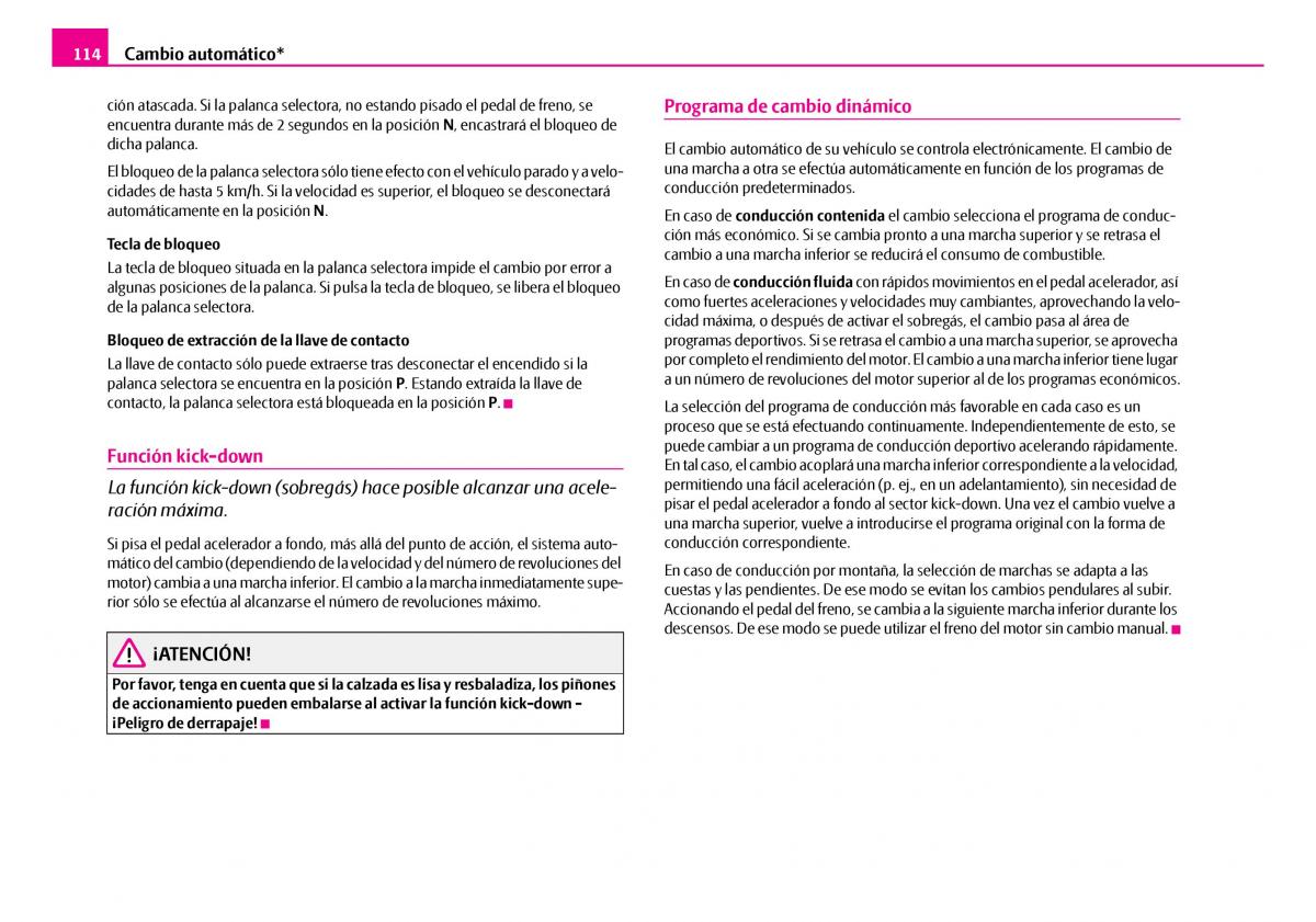 Skoda Superb I 1 manual del propietario / page 115