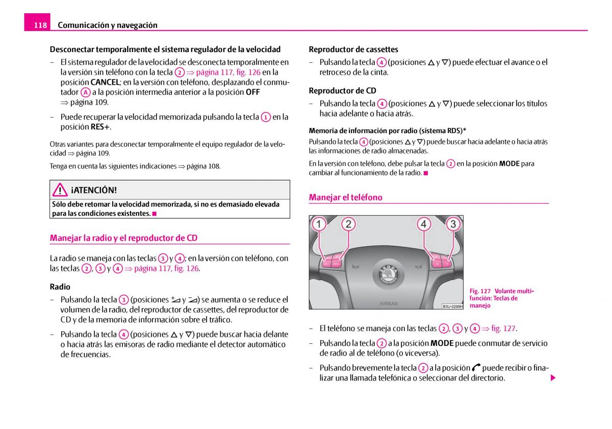 Skoda Superb I 1 manual del propietario / page 119