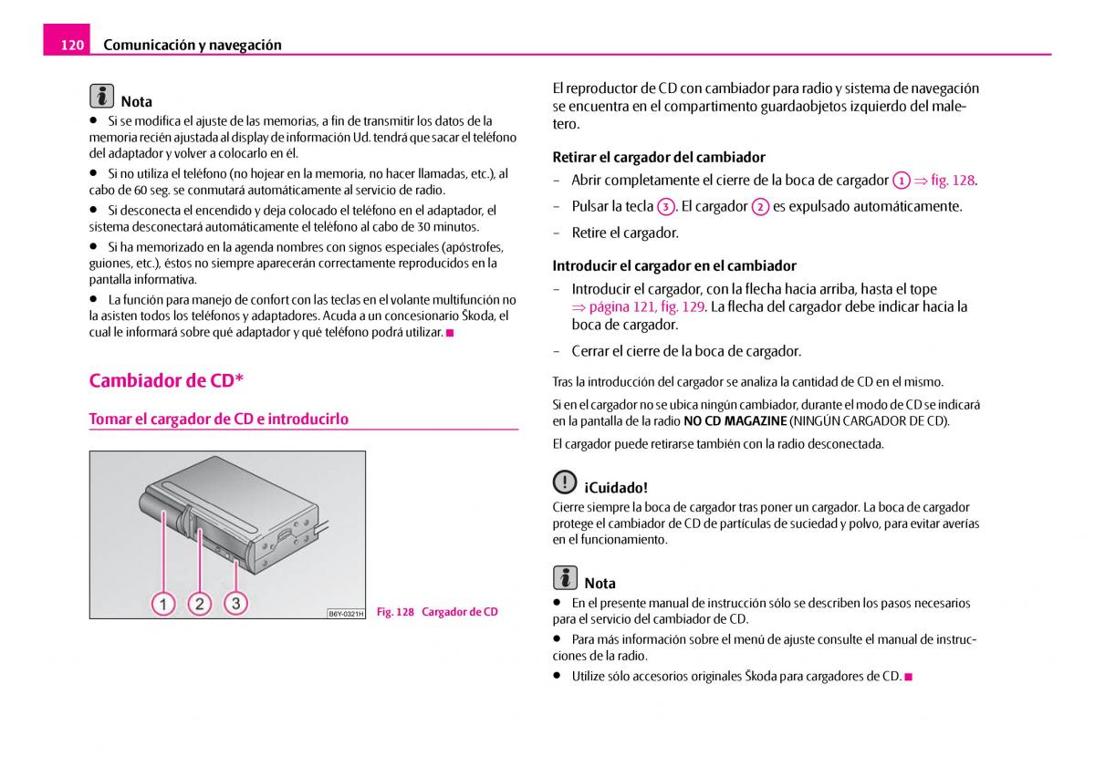 Skoda Superb I 1 manual del propietario / page 121