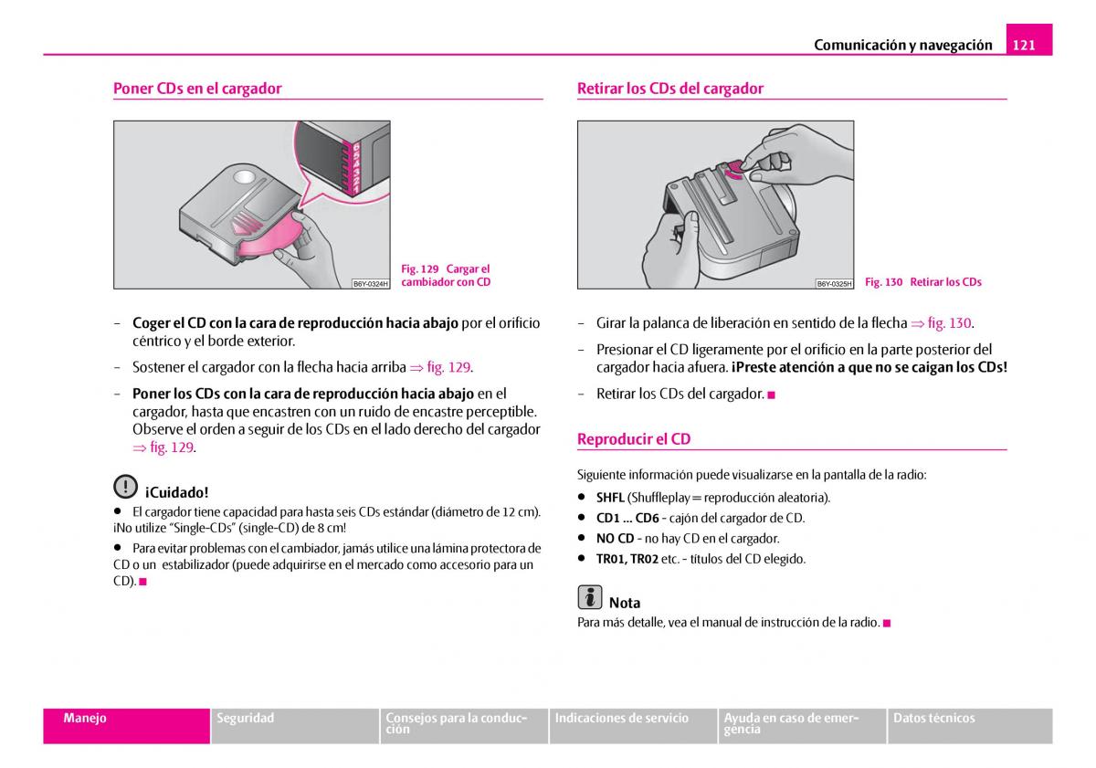 Skoda Superb I 1 manual del propietario / page 122