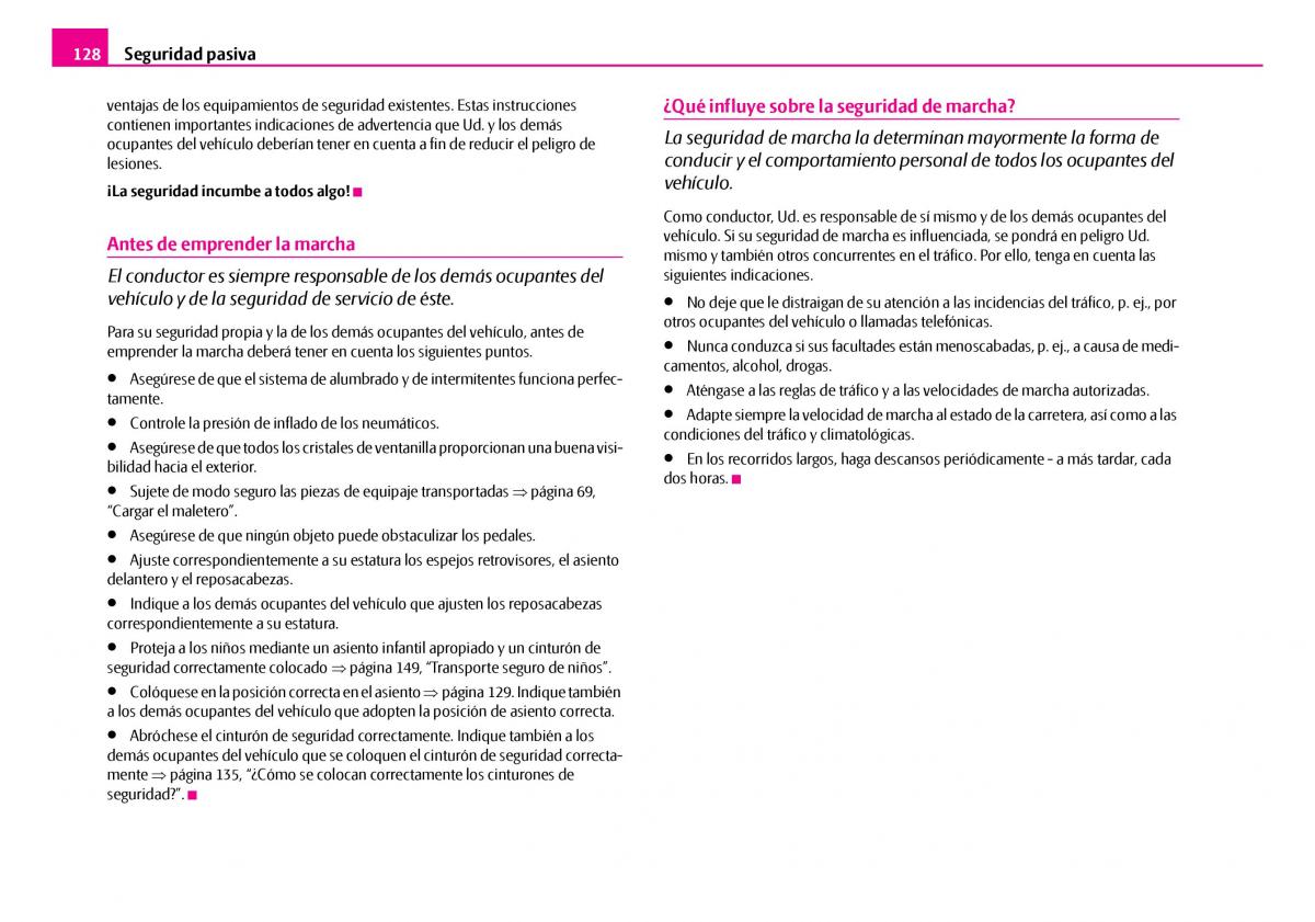 Skoda Superb I 1 manual del propietario / page 129