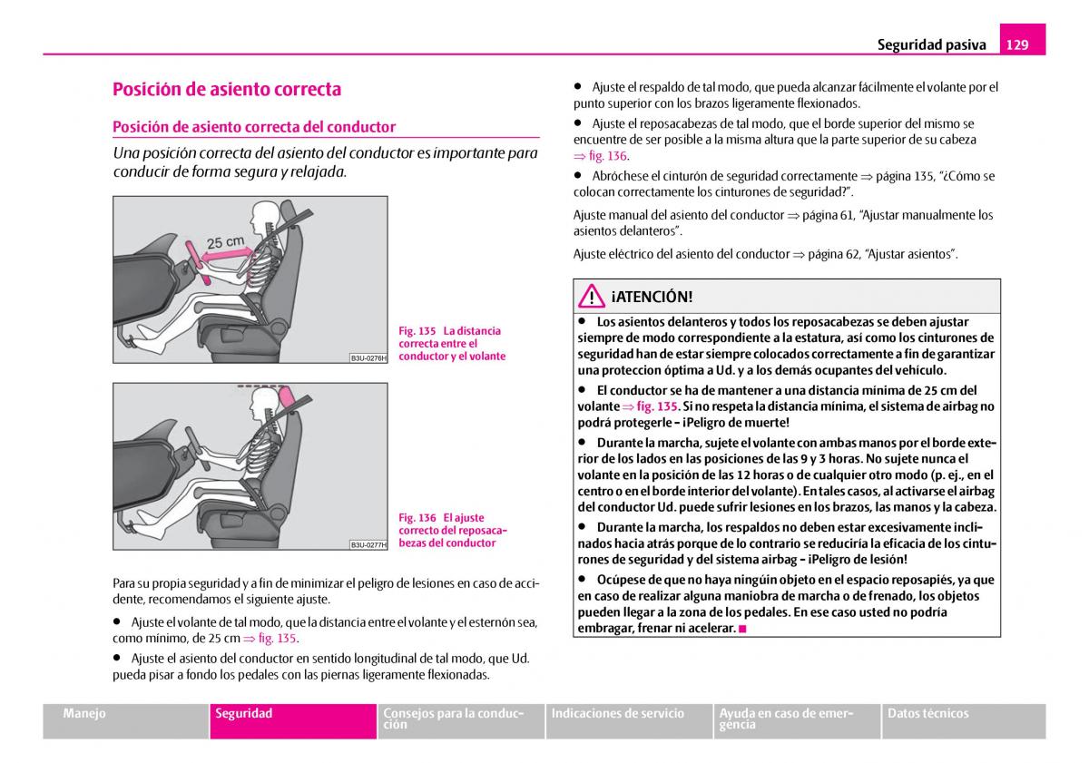 Skoda Superb I 1 manual del propietario / page 130