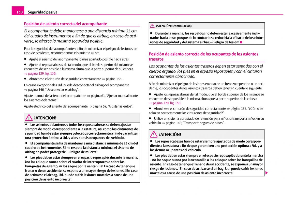 Skoda Superb I 1 manual del propietario / page 131