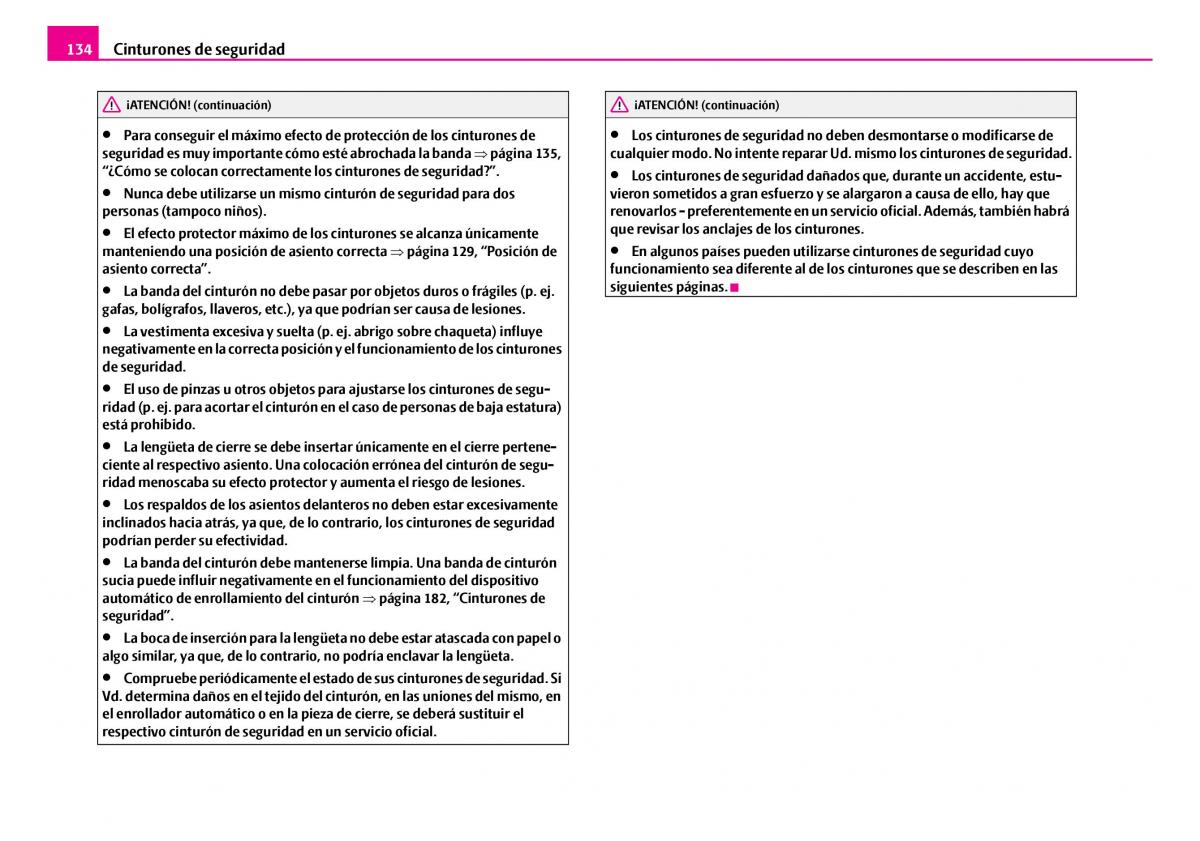 Skoda Superb I 1 manual del propietario / page 135