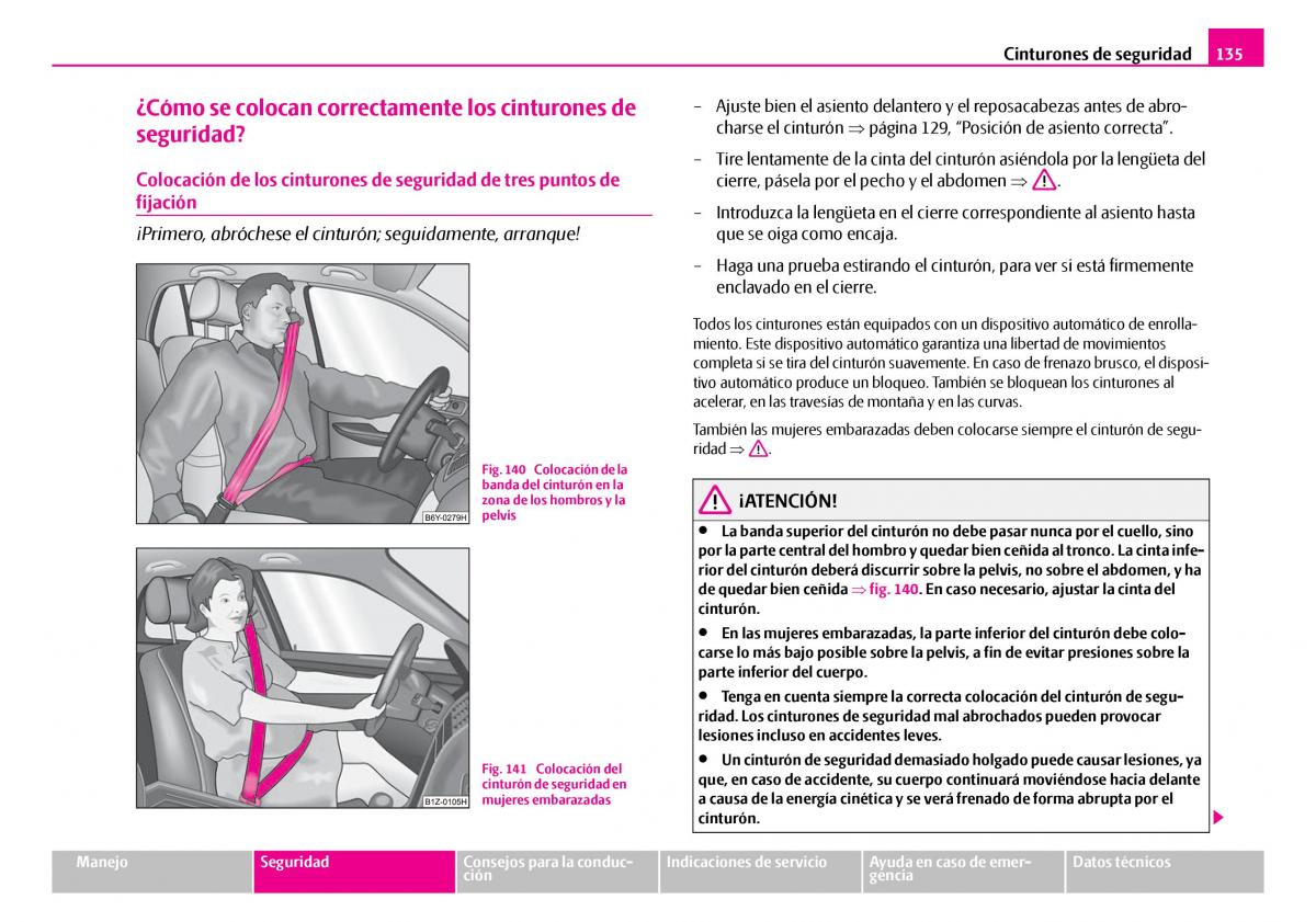 Skoda Superb I 1 manual del propietario / page 136