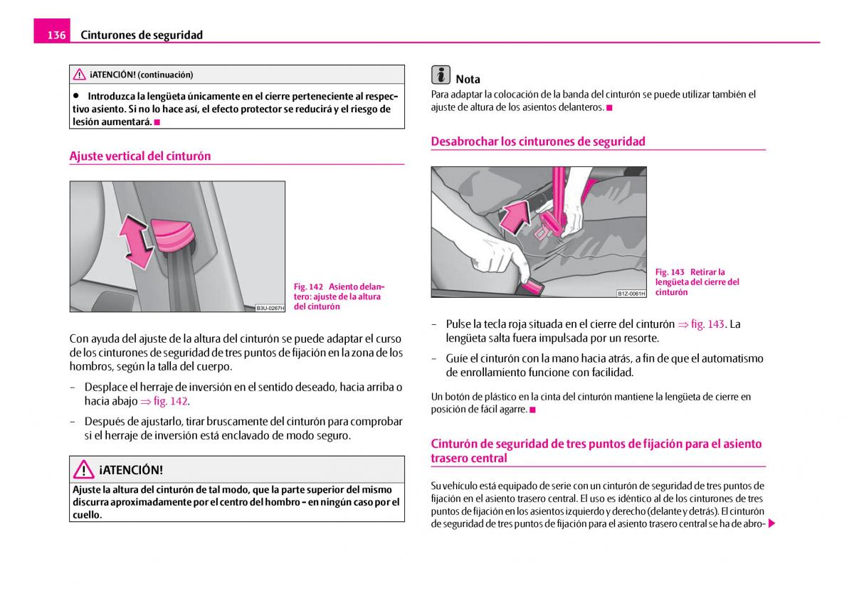 Skoda Superb I 1 manual del propietario / page 137