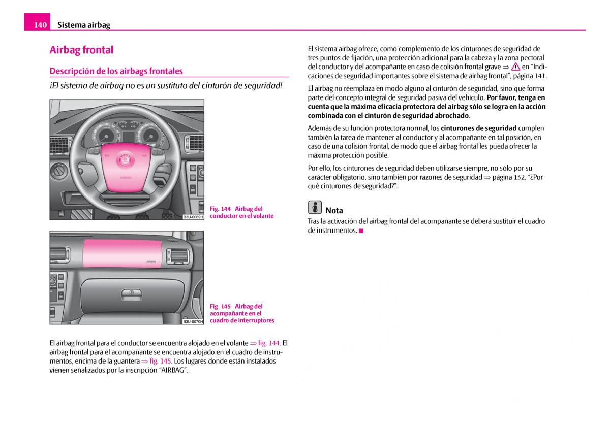 Skoda Superb I 1 manual del propietario / page 141