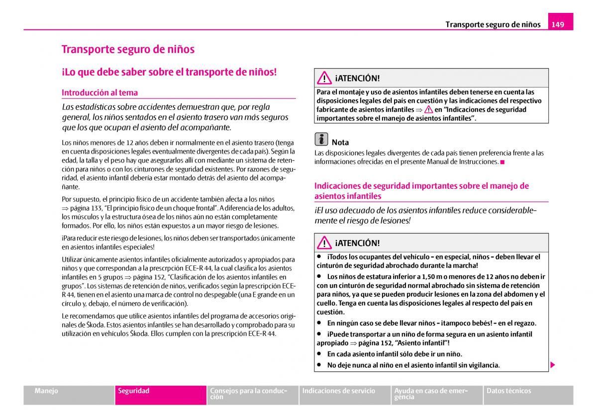 Skoda Superb I 1 manual del propietario / page 150